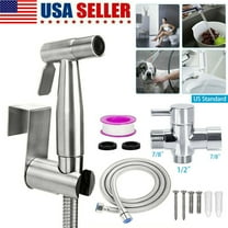 Sanheshun Hand Held Bidet Sprayer Stainless Douche Shattaf Shower Head Hose Kit Toilet Cleaner UNS7/8