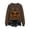 Light Brown #10, variant on Halloween Sweatshirts for Women Pumpkin Leopard Long Sleeve Tops Fall Oversize Bow Tie Pumpkin Crewneck Pullover M