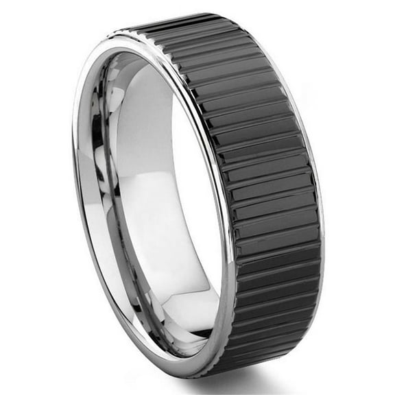 Titanium Kay Premier Coin Edge Tungsten Carbide Comfort Fit Mens Wedding Band Ring Sz 10.0