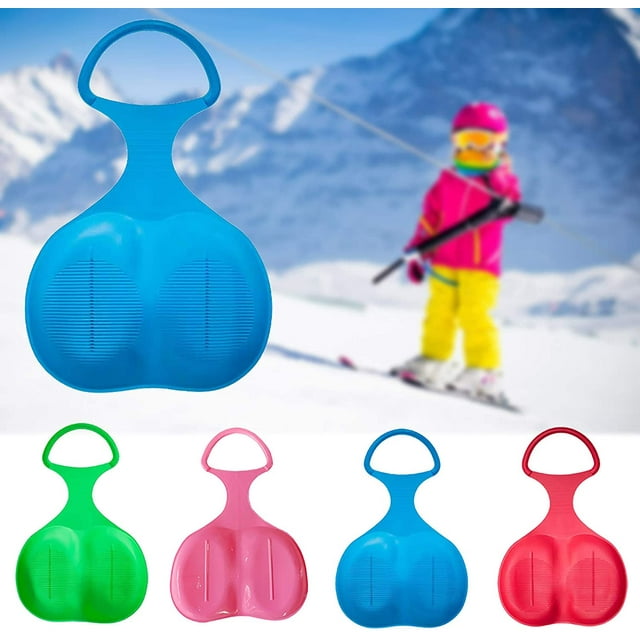 Colour Kids Children Snow Sledge - Thicken Durable Toboggan Sleigh Sled with Handle