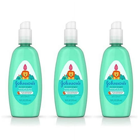Johnson's No More Tangles Toddler & Kids Detangling Spray to Unlock Knots in Hair, Hypoallergenic & Paraben-Free, No More Tears Tear-Free Formula For Wet or Dry Hair, 10 fl. oz(Pack of 3)