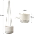 thumbnail image 5 of Fiudx Cesta de Macramé con Diseño de Cuerda de Algodón Beige, Elegante Decoración para Interiores y Exteriores, Solución de Almacenamiento Funcional, Adorno para Pared de Oficina y Jardín, Accesorio, 5 of 5