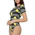 thumbnail image 2 of Gaeub Lemon Women'S Short Sleeve One Piece Swimsuit Sexy High-Waisted Bodysuit For Swimming, Beach, Sports - Xx-Large, 2 of 9
