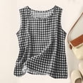 thumbnail image 5 of Womens Tank Tops 2026 Helii Casual Summer Dressy Boho Lightweight Plaid Sweater Vest Trendy Beach Vacation Clothes Go Out Outfit S-XXXXXL Black, 5 of 5
