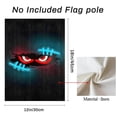 1 Red Glowing Stitched Eyes Dark Wood Background Design Double-sided ...