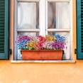 thumbnail image 5 of 24 Bundles Artificial Flowers for Spring Decoration, Outdoor UV Resistant Fake Silk Flowers No Fade Faux Plastic Plants for Indoor Outside Window Box Porch Hanging Basket Decor (Blue-violet), 5 of 8