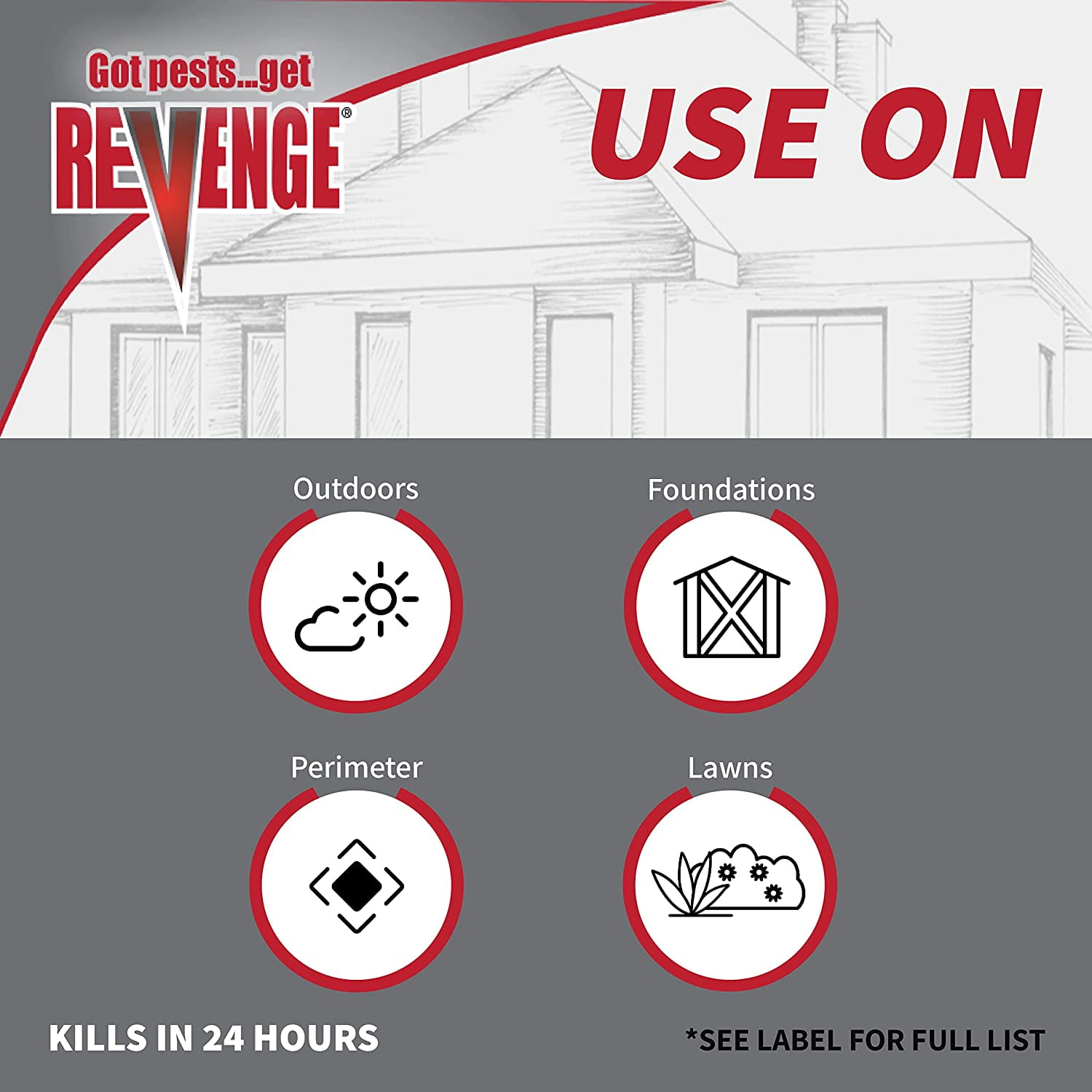 Bonide Ant Killer Granules Revenge - Waterproof, Outdoor Use - 4 lb Jug — Residential Use, Standard Application