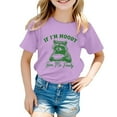 thumbnail image 3 of Hienoo Cute Shirt For Girls Funny Raccoon If I'm Give Me Foody Animal Short Sleeve Tee, 3 of 3