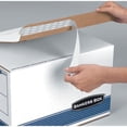 thumbnail image 7 of Bankers Box Storage/File Storage Box, Letter/Legal, 12"W x 15"D x 10"H, White/Blue, 12/Carton, 7 of 7