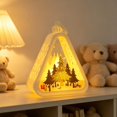 thumbnail image 4 of Christmas Decorations Retro Night Light, Merry Christmas Tree Santa Snowman Warm LED Tabletop Decor Battery Operated Xmas Ornament for Home Window Mantel, 4 of 6