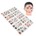thumbnail image 4 of Halloween Face Sticker, Easy Removal Compact Portable Halloween Party Body Sticker Decorative Exquisite Pattern  For Cosplay Party For Costume Ball #W,#X, 4 of 8