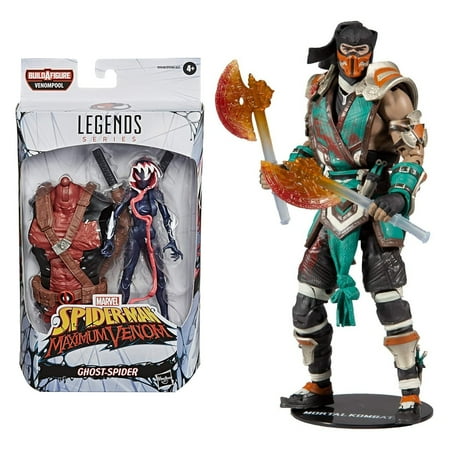 Venom 6-inch Collectible Action Figure Toy Ghost-Spider Premium Design+ Toys Mortal Kombat Sub Zero Bloody Frozen Over Skin 7 Action Figure, Pack of 2