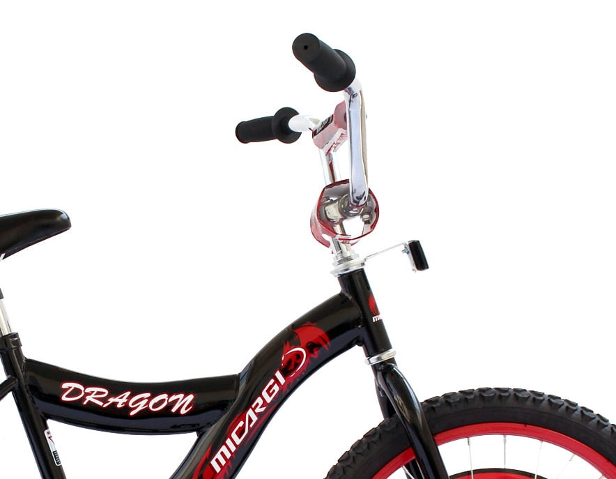 Wonder Wheels 20" BMX S-Type Frame Boy's Bicycle Coaster Brake One Piece Crank Chrome Rims Black Tire Kid's Bike - Black