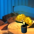 thumbnail image 4 of Luz de noche de peonía LED, regalo de Navidad, decoración del hogar para fiestas navideñas (2 flores) Ehuebsd Para estrenar, 4 of 8