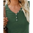 thumbnail image 2 of T-shirt Henley à Manches Courtes/longues pour Femmes, Décontracté, Basique, 2 of 3