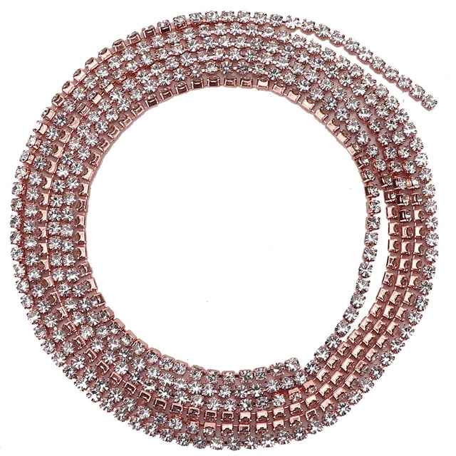 Rhinestones Chain,1 Yard DIY Rose DIY Rhinestones Chain Crystal Rhinestones Chain Ultra Responsive
