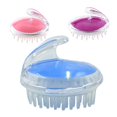 thumbnail image 1 of Cepillo de champú masajeador brillar para el cuero cabelludo paquete de 3 colores de cristal, 1 of 5