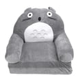 thumbnail image 1 of Sofá plegable para niños, suave y transpirable, con diseño de animales de dibujos animados, con reposabrazos para sala de estar, dormitorio, gris y blanco, 2 capas, 1 of 14