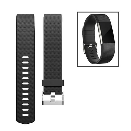 For Fitbit Charge 2 Band, TSV Classic Soft TPU Adjustable Replacement Bands Fitness Sport Strap for Fitbit Charge 2, Small