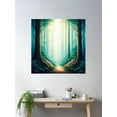 thumbnail image 2 of Mystical Forest Poster Wall Art, Modern Wall Decor For Living Room Bedroom, 24x24 UNFRAMED, 2 of 3