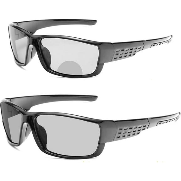 Transition Photochromic Bifocal Reading Glasses Men Safety Sports Square Sunglasses Readers Fashion Anti UV Ray