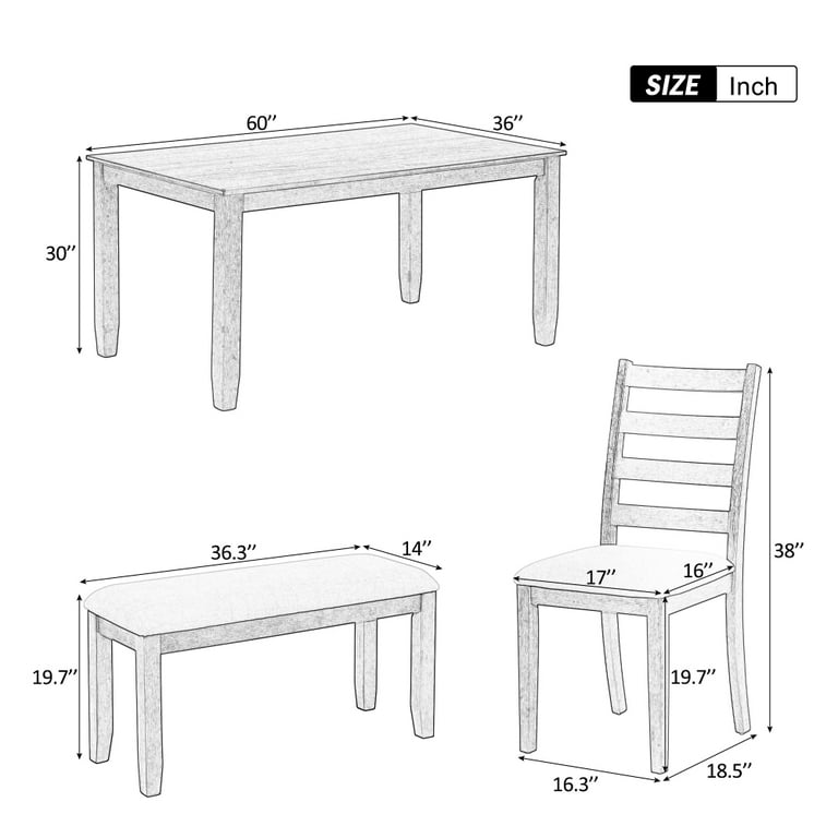 Standard size for 6 person dining table new arrivals