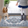 thumbnail image 2 of Wondo 2x3 Feet Indoor/Outdoor Door Mat - Machine Washable Non-Slip Low Pile Rug, Vintage Blue Entrance Carpet for Entryway Porch Bathroom Kitchen Bedroom Laundry, 2 of 8