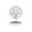 White, variant on USB Desk Fan Rechargeable Portable Mini Fan With 180° Automatic Oscillation 4 Speed Settings LED Display Quiet Brushless Motor