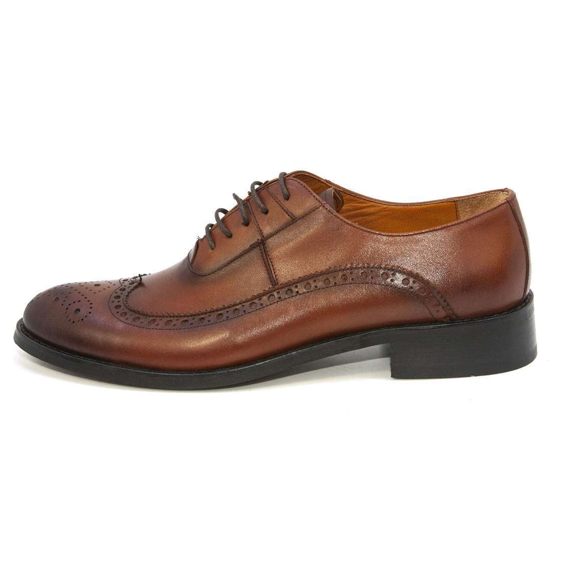 Elegante Men Genova Leather Wingtip Oxford Shoes - Walmart.com