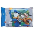 thumbnail image 2 of Disney 2-Piece Mickey Mouse Toddler Sheet and Pillowcase, Toddler Bed, Boy, Blue, 2 of 5