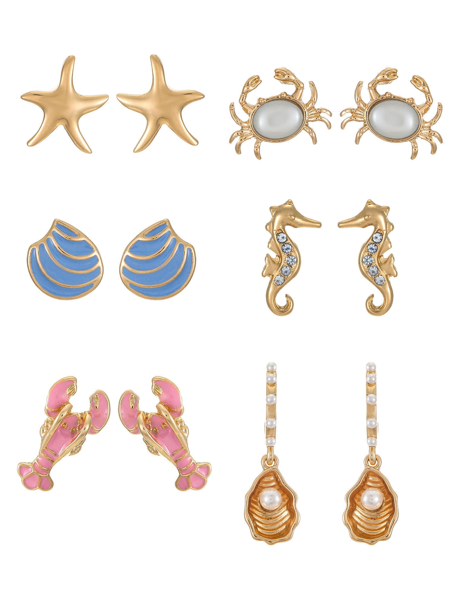Packed Party Under the Sea Earring Set, 6 Pair