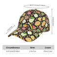 thumbnail image 2 of KLL Fruits Pattern Baseball Caps for Outdoor Sports,Golf Dad Hat Fashion Casual Outdoor Caps Adjustable Fit Men Women, 2 of 6