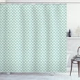 thumbnail image 1 of Ambesonne Ivory and Blue Shower Curtain, Wavy Curved Lines, 69"Wx70"L, Seafoam and Ivory, 1 of 3