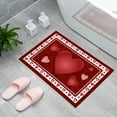 thumbnail image 6 of Nmdmisc Valentine's Day Doormat Bathroom Rugs Valentines Day Red Heart Shaped and Love Lips Non Slip Ultra Absorbent Mat for Outdoor Indoor Entrance Floor Mat Kitchen Home Decor 24x16 Inch, 6 of 7
