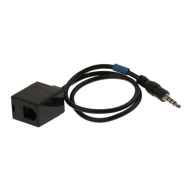 a 3,5 Mm Adaptador de Enchufe Convertidor de Auriculares a Cable Telefónico