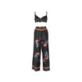 thumbnail image 3 of ZAXARRA Women Clothes Set White Butterfly Printed Pattern Tops and Long Pants, 3 of 7