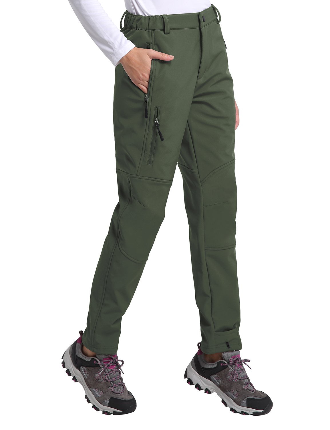Nonwe Womens Outdoor Water-Resistant Warmth Fleece Lined Climbing Ski Snow Pants 