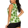 thumbnail image 3 of Fotbe Green Kiwi Womens Loose Fit Casual Flowy Slim-Fit Tank Tops Athletic Round Neck Trendy Sleeveless Summer Tops for Gym and Yoga-Medium, 3 of 9
