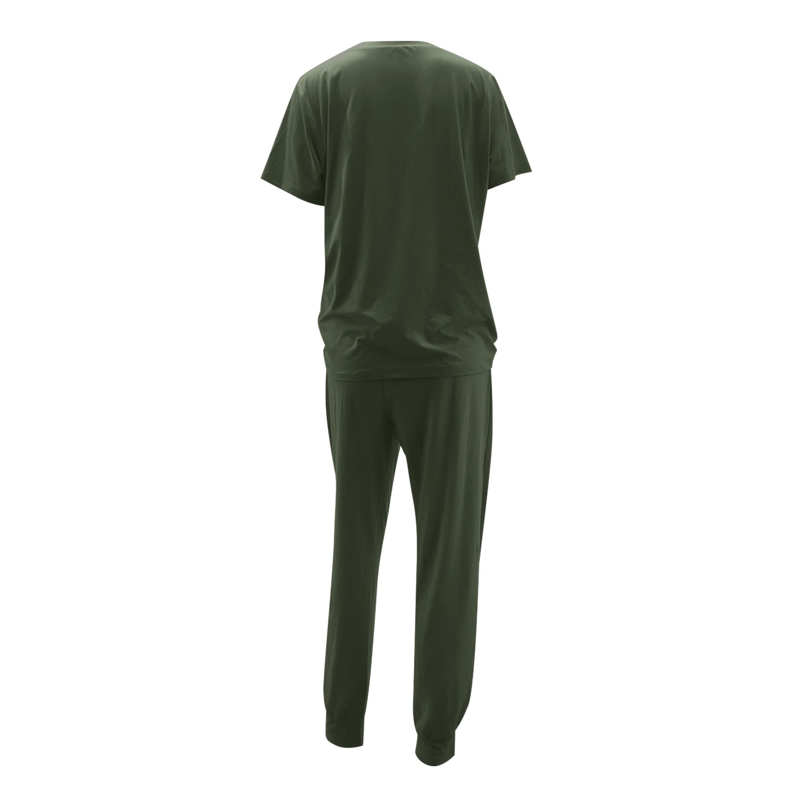 Two Piece Sets,Lounge Sets,Two Outfit Short Sleeve Pullover With Drawstring Long Pants Tracksuit Jogger Set,Matching Sets,Womens Sweatshirt,Tracksuit for Women,Fall Outfits,Army Green 3XL - image 5