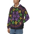thumbnail image 3 of Goofa Mardi Gras5 Pattern Mens Full-zip Hoodie, Zip-up Pullover Hooded Sweatshirt, Kangaroo Pocket Hoodie Ideal for Daily Wear, Travel, and Home-Large, 3 of 5