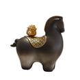 thumbnail image 4 of Figura de caballo, adorno de escritorio, recuerdo, escultura de caballo coleccionable moderna para con bolsa de dinero, 4 of 9