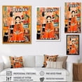 thumbnail image 4 of Designart "Mexican Children Art in Orange II" Fantasy Canvas Wall Art - Kids Orange Children's Art Entryway Wall Art, 4 of 6