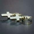 thumbnail image 2 of Cross 925 Silver,Gold Drop Earring Cubic Zircon Men Fashion Jewelry A Pair, 2 of 3