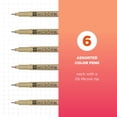 thumbnail image 2 of Sakura Pigma Micron Fineliner Pens - Archival Black & Colored Ink Pens - For Writing, Drawing, or Journaling - Black & Colored Ink - 05 Point Size - 6 Pack, 2 of 6