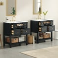 thumbnail image 2 of Euroco 60'' Bathroom Vanity with Ceramic Sink Combo, Free Standing Single Vanity Set with 5 Drawers, Solid Wood Frame Bathroom Storage Cabinet, 2 of 9