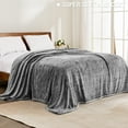 thumbnail image 5 of Exclusivo Mezcla Plush Fuzzy Fleece Queen Size Blanket, Super Soft Fluffy and Thick Blankets (Mixed Black, 90"x90"), 5 of 7
