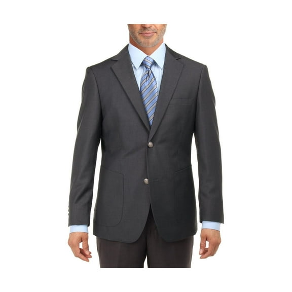 Mens Charcoal Modern Fit Blazer Salvatore Exte 2 Button