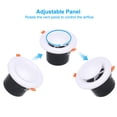 thumbnail image 3 of Uxcell 4 Inch Round Air Vent Spring Loaded, 2pcs ABS Adjustable Soffit Exhaust Vent for Home Office Ventilation, White, 3 of 7