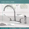 thumbnail image 3 of Delta Faucet 3025707 Kitchen Faucet 2-H Spry Arc Chrome, 3 of 4