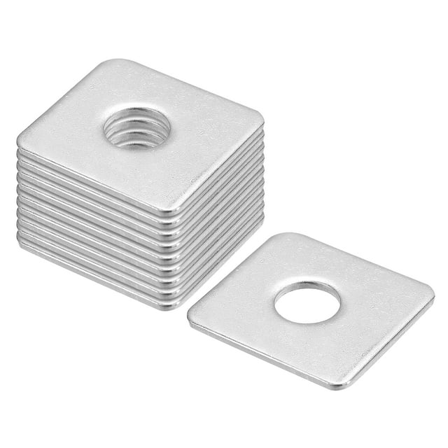 Unique Bargains Rondelle Carrée, Lot de 10 M10x30x30x2mm Rondelles Carrées en Acier Inoxydable 304
